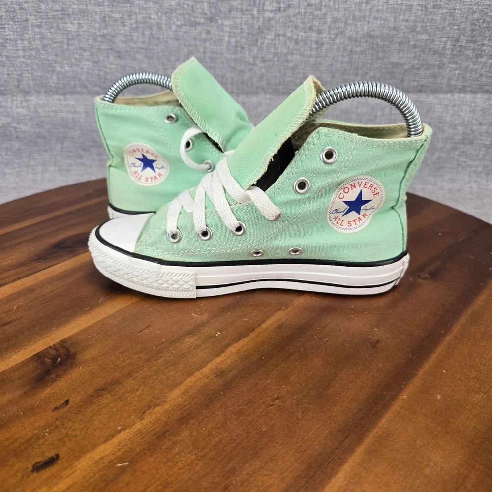 Converse Chuck Taylor All Star Kids Mint Green High Top Sneakers 342367F Size 13